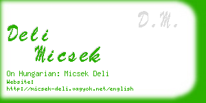 deli micsek business card